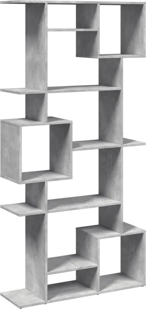 vidaXL betonszürke szerelt fa könyvszekrény 92 x 29 x 188 cm