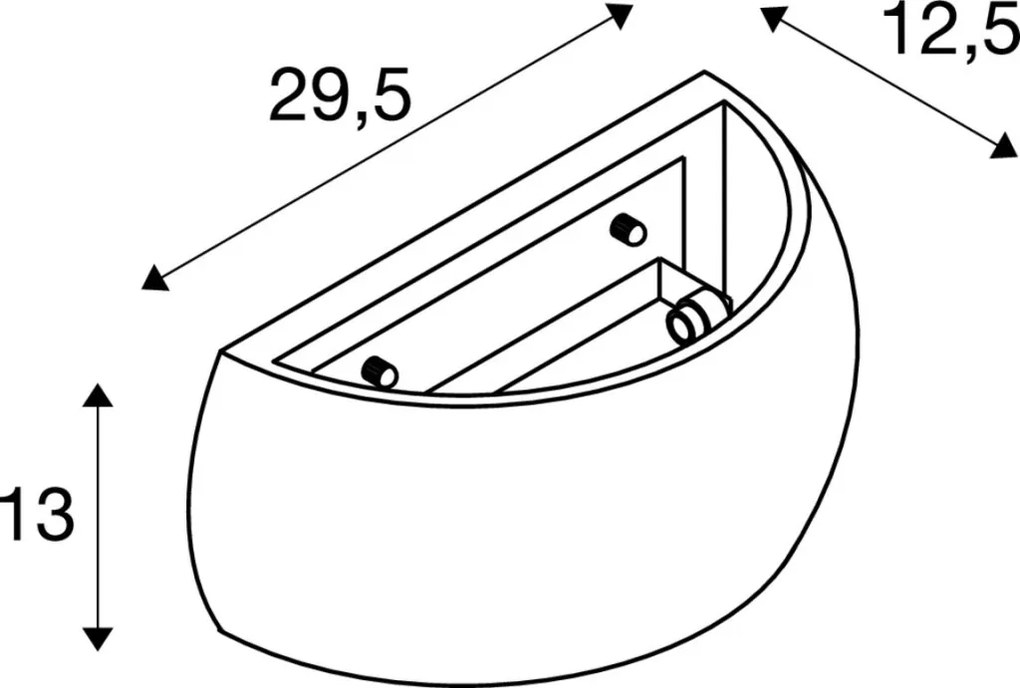 SLV PLASTRA 1004732 Fali lámpa 1x20W/R7s 118mm IP20