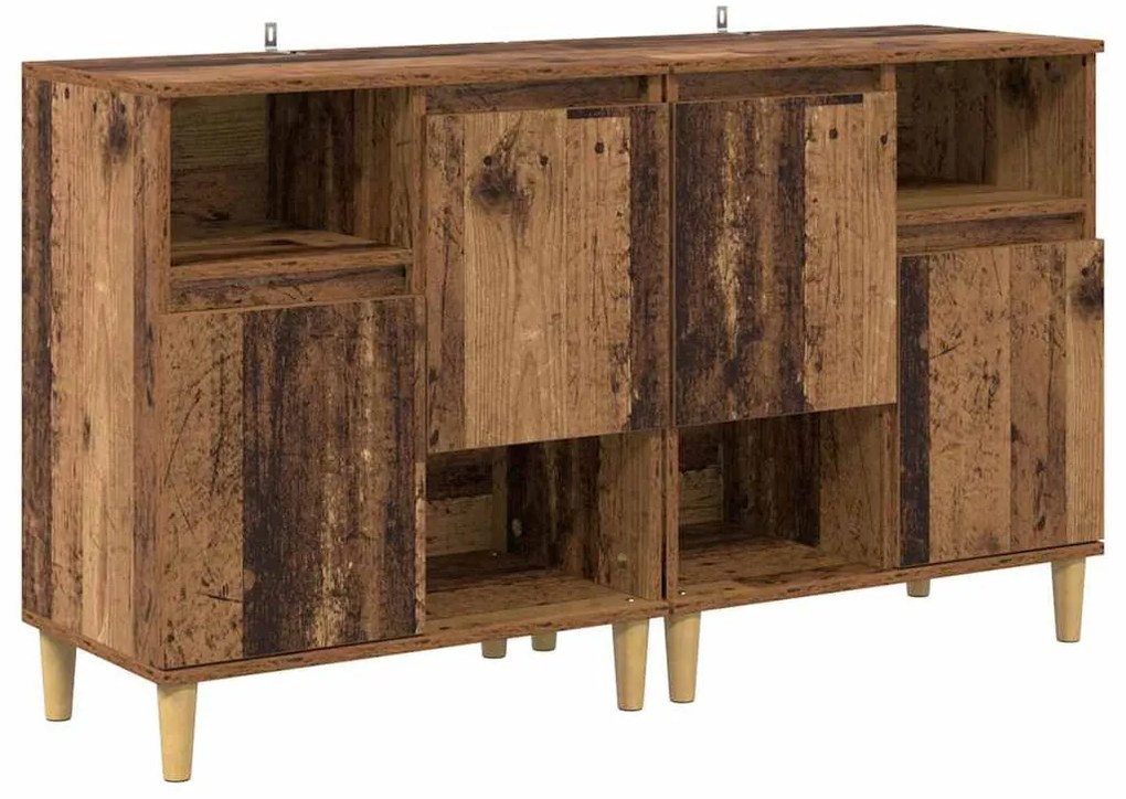 Oldalszekrények 2 pcs Öreg fa 60 x 35 x 70 cm Faanyag
