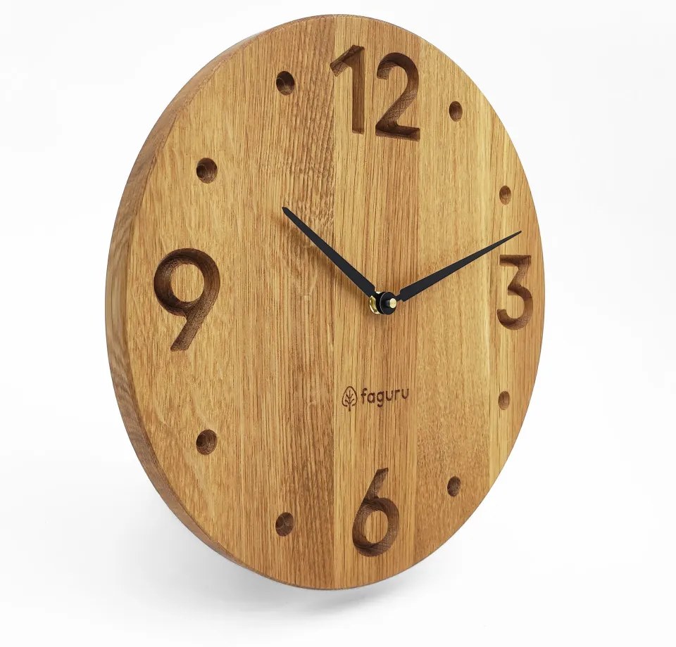 Elegáns fa falióra (Quartz - sweep) TMA-103