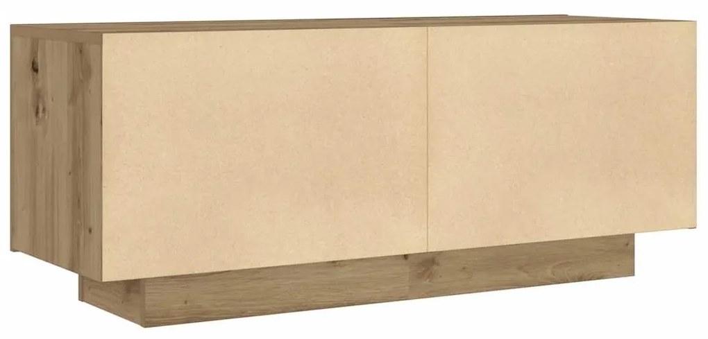 kézműves tölgy színű szerelt fa éjjeliszekrény 100 x 35 x 40 cm