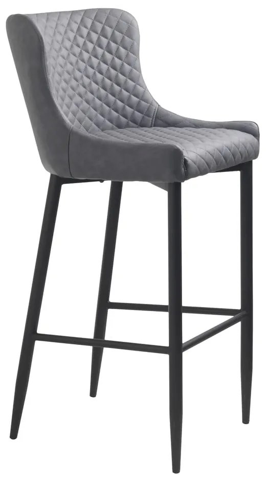 Szürke bőrutánzat bárszék (ülésmagasság 77 cm) Ottowa – Unique Furniture