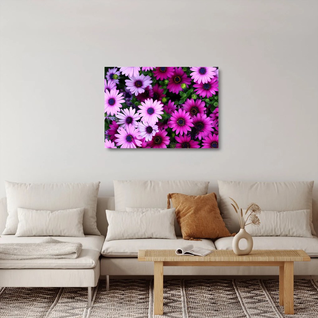 Kép - Virágok (üvegen) (70x50 cm)