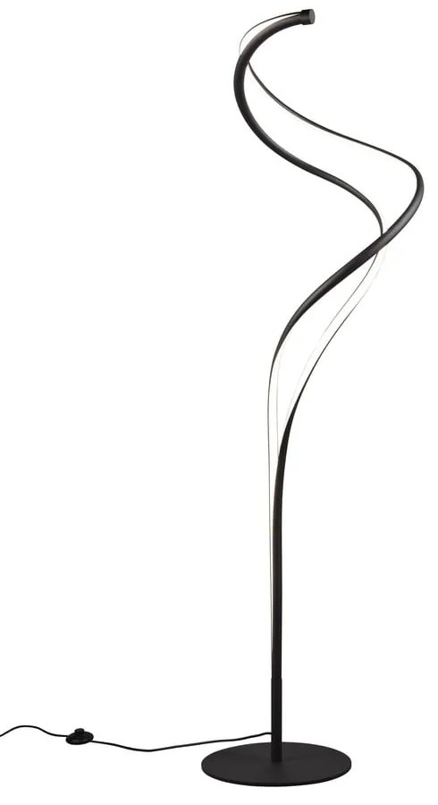 Fekete LED állólámpa fém búrával (magasság 160 cm) Nala – Trio Select