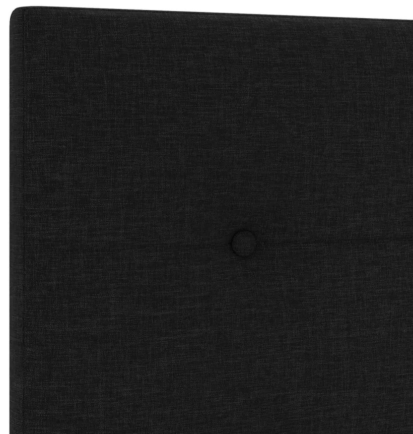Tűzött fekvőfej 180 cm Fekete Textil