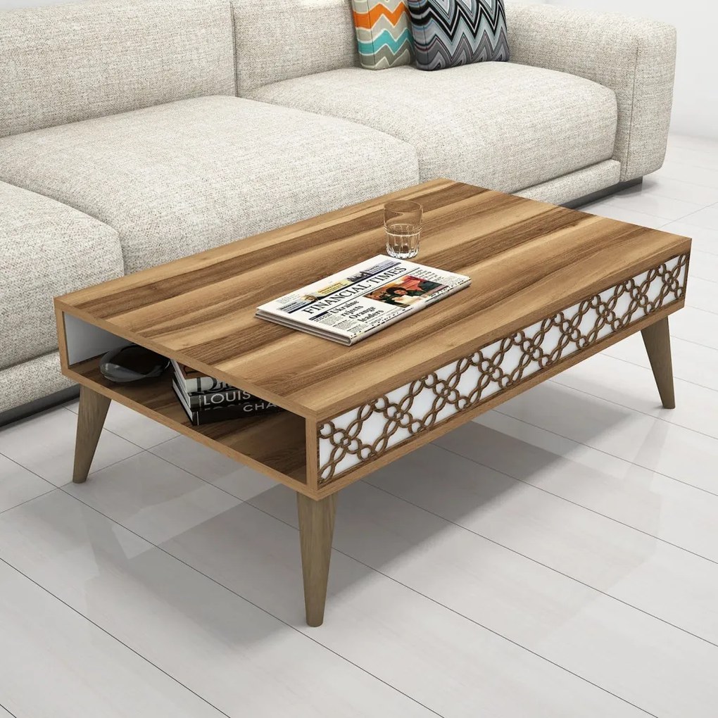 City - Walnut, White