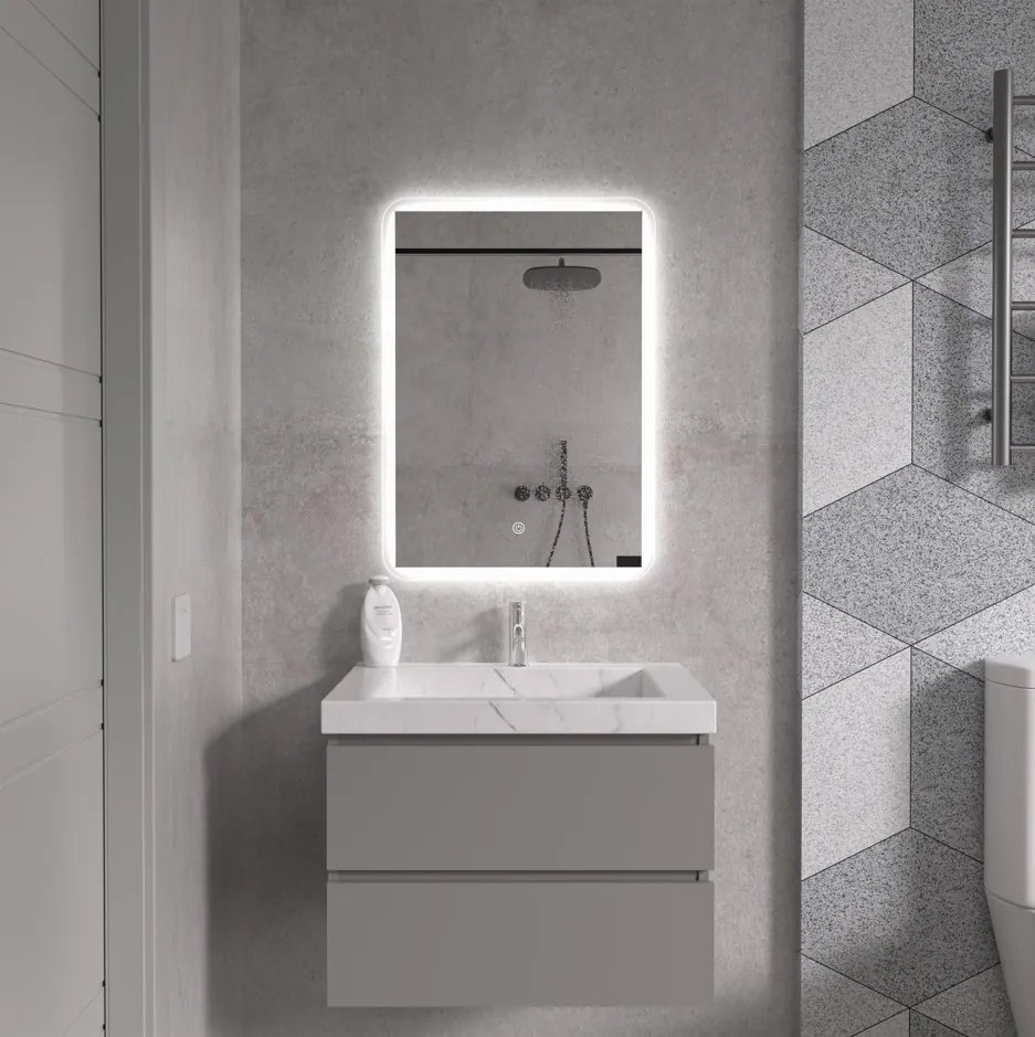 Erga Ava, LED tükör 50x70cm, 1840 lm, 6500K, első/hátsó világítás, ERG-V01-120-5070-00