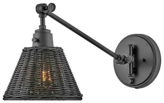 Hinkley HK-ARTI-1W-BK-BR - Fali spotlámpa ARTI 1xE27/60W/230V fekete