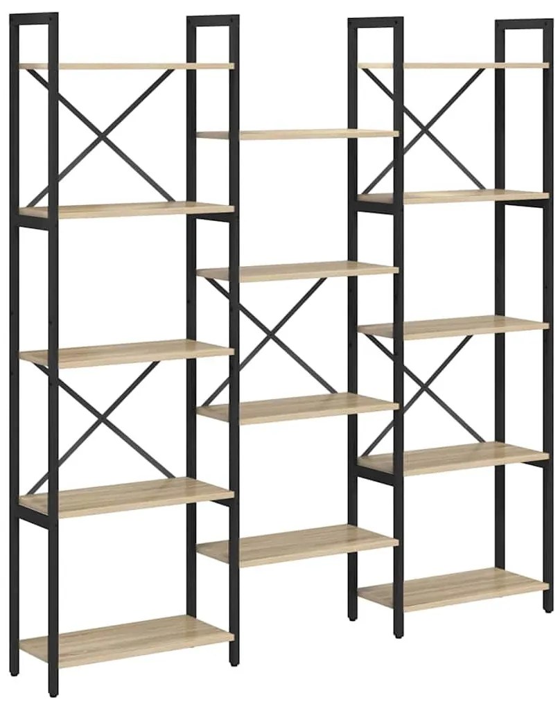 Könyvespolc sonoma tölgy 156 x 25 x 167.5 cm Faanyag