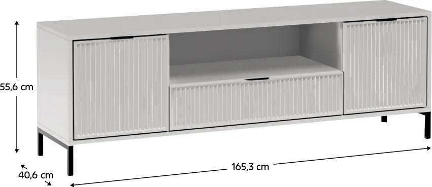 TV asztal, kasmír krémszín, STYLE LS 4