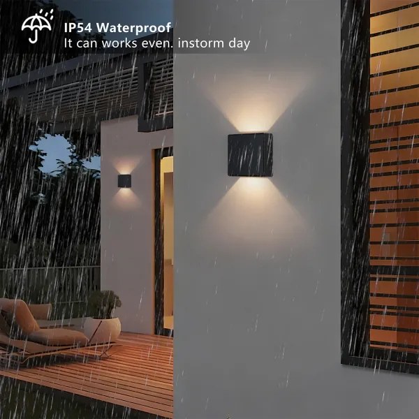 Brilagi - LED kültéri fali lámpatest DOUBLERAY LED/6W/230V fekete IP54