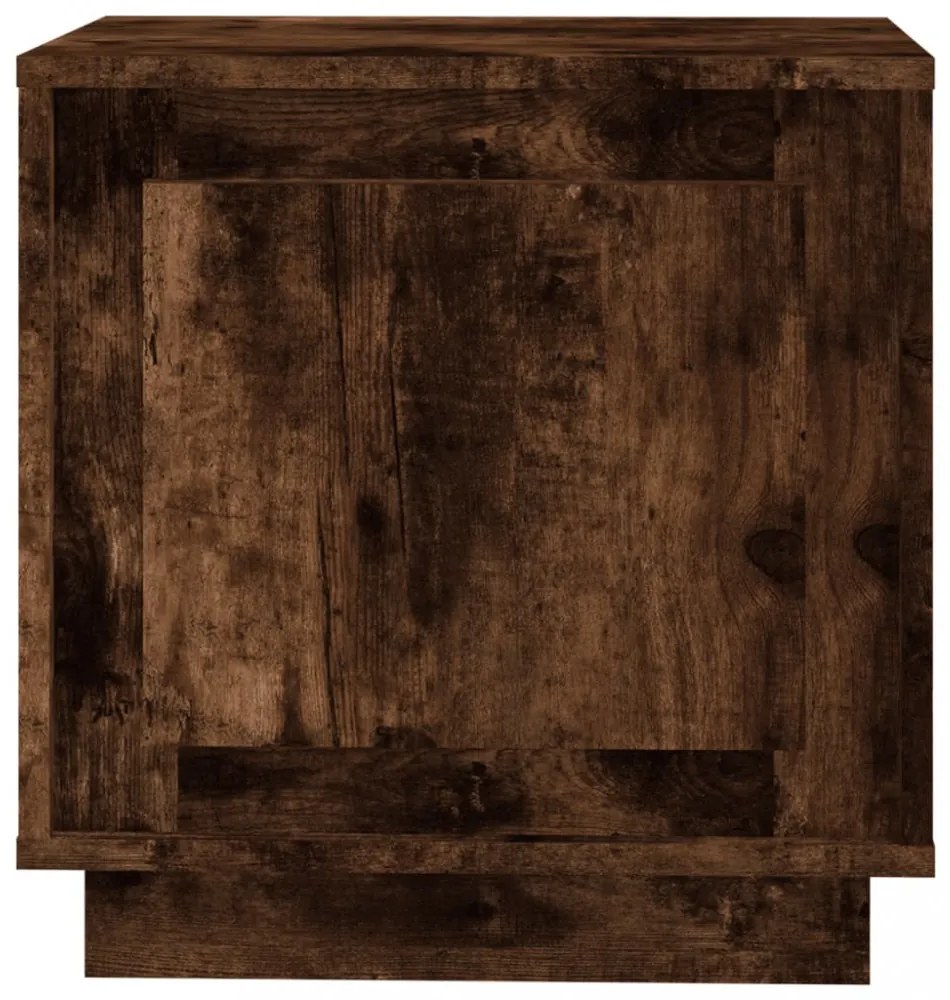 2 db füstös tölgy színű szerelt fa éjjeliszekrény 44x35x45 cm