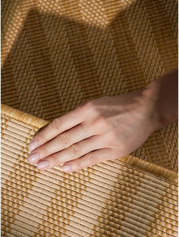 Okkersárga-krémszínű kültéri-beltéri szőnyeg 160x230 cm Haringey Linley – Ted Baker