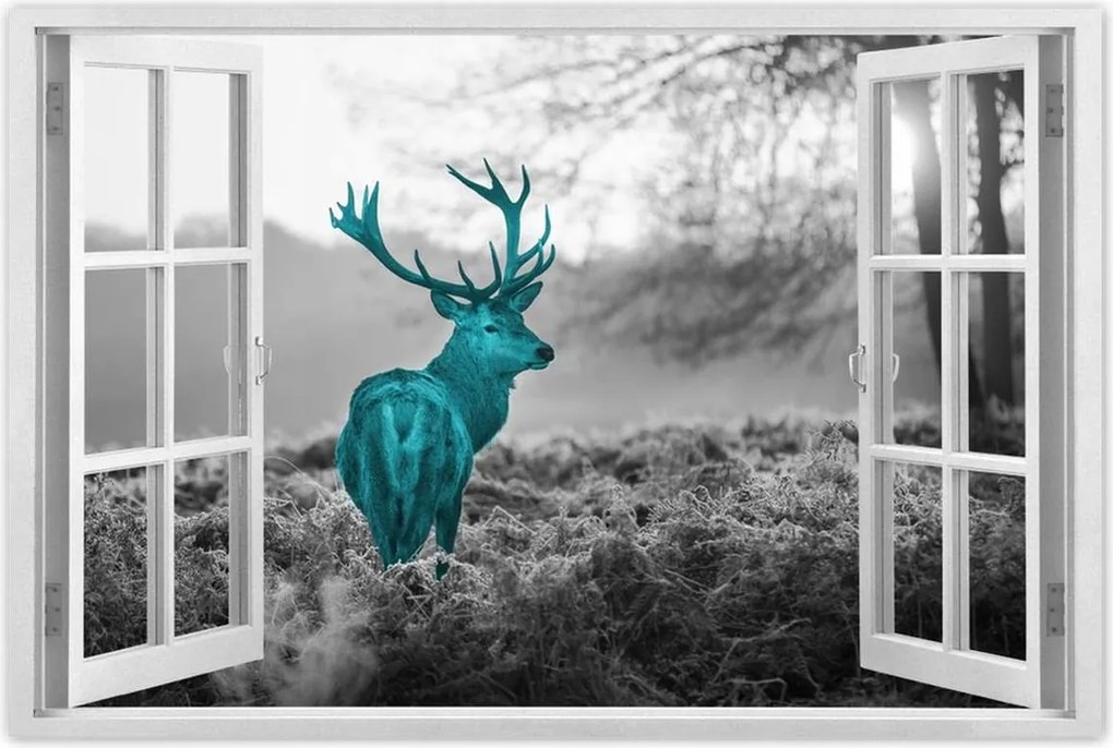 Poszterek 120x80 Türkiz szarvas agancsokkal