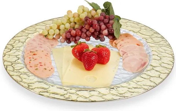 Tálaló tányér arany szegéllyel