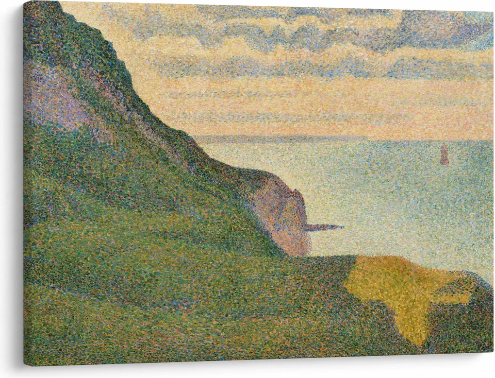 Kép - Georges Seurat, Seascape at Port-en-Bessin, Normandy, reprodukciók (70x50 cm)