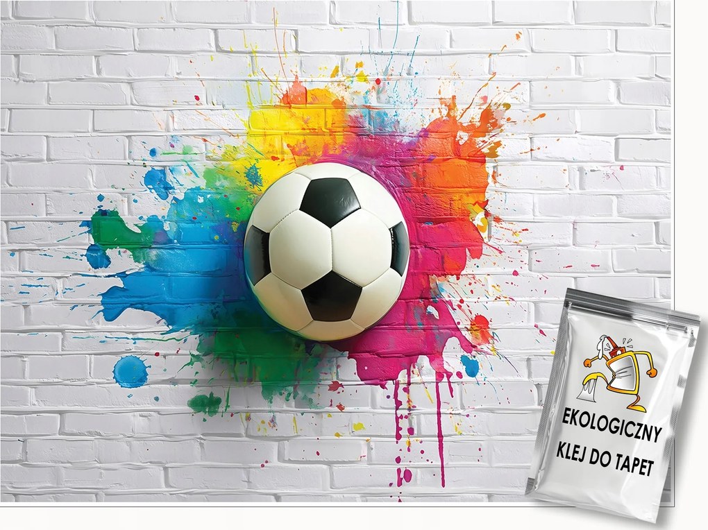 Fotótapéta Gyerekeknek Foci Graffiti Tapéta Gyerekszobába 300x210