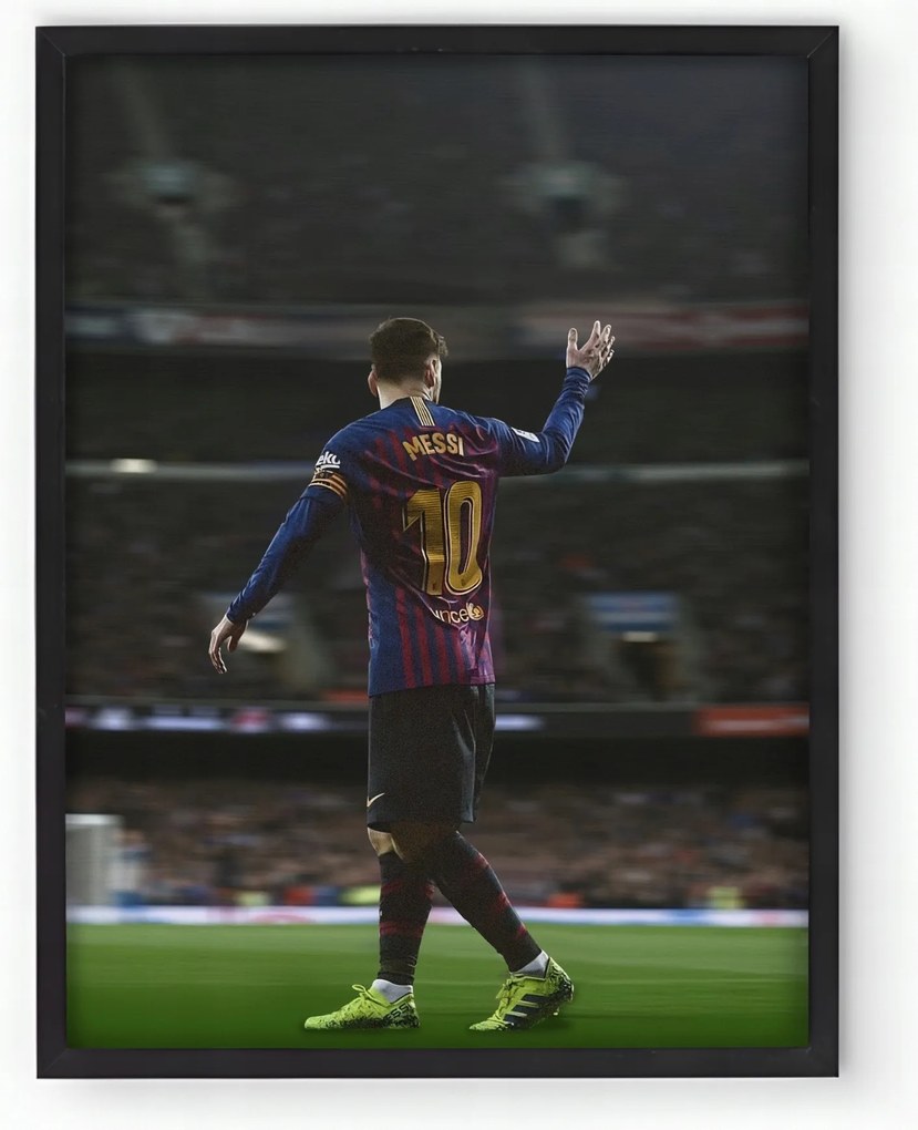 Poszter keretben Lionel Messi 10 Barcelona 30x40 cm Ajándék ötlet