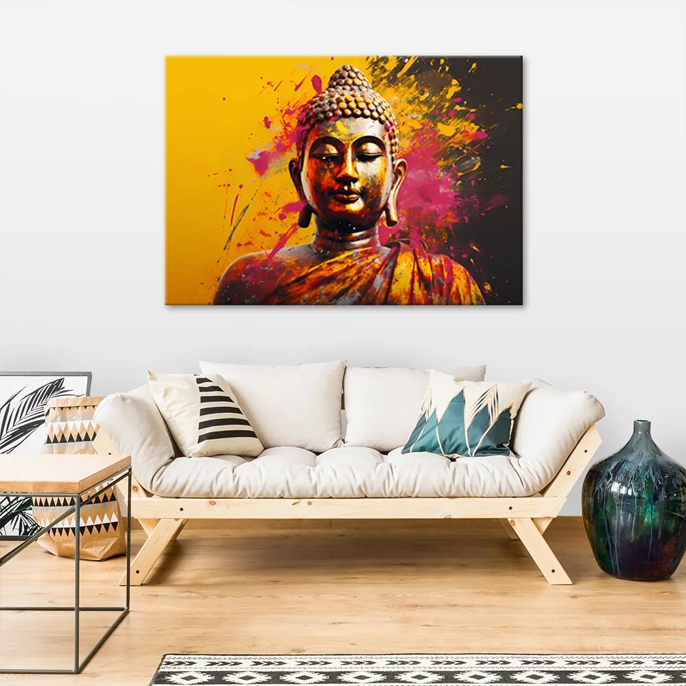 Gario Vászonkép Buddha egy absztrakt háttér Méret: 100 x 70 cm