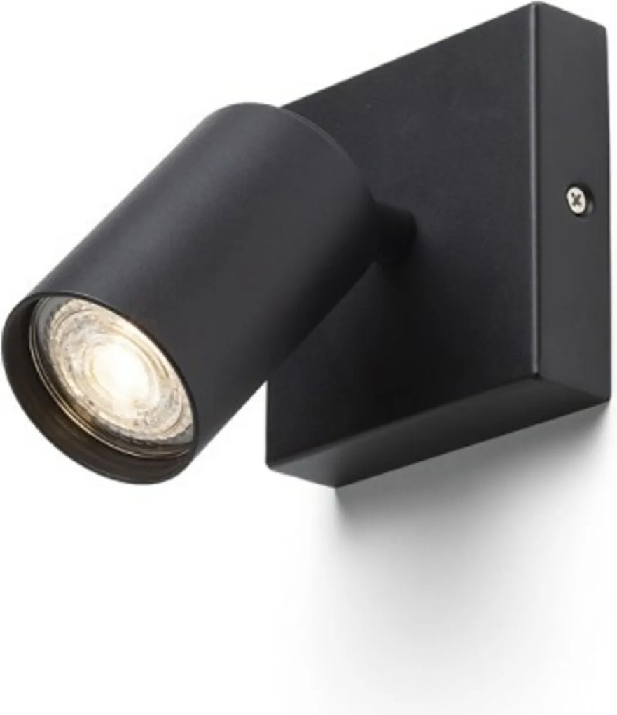 Rendl Dude Sq felületre szerelhető lámpa fekete 230V GU10 max. 9W négyzet alakú