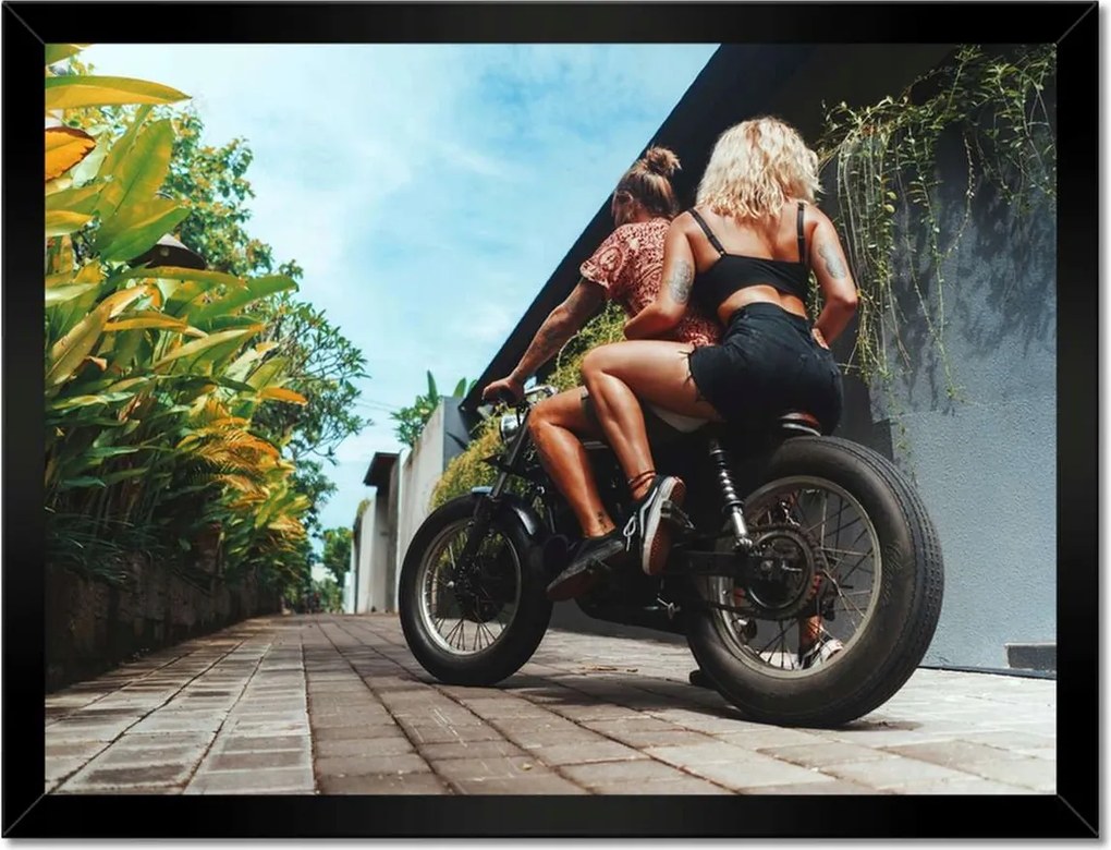 Poszterek keretben 40x30 Szerelmes pár Motorkerékpár