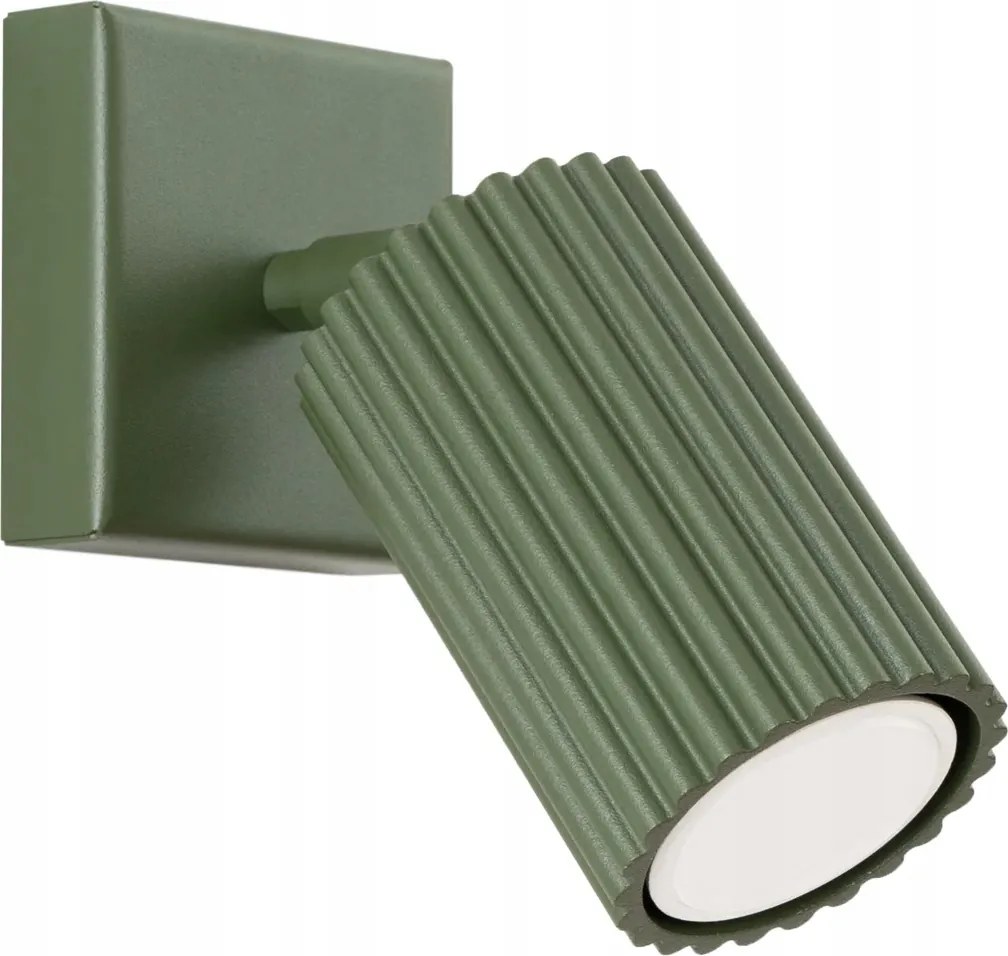 Fali lámpa zöld mozgatható bordázott hálószoba spotlámpa Sollux