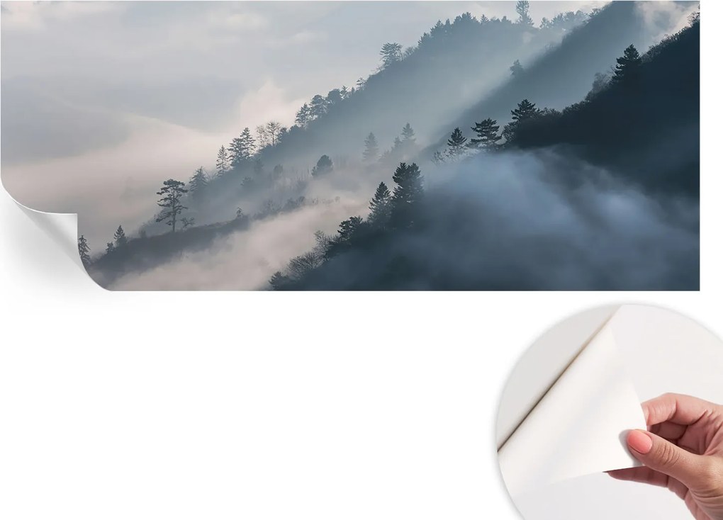 Modern öntapadós fotótapéta Mosható Ködös tájkép 250x104 cm