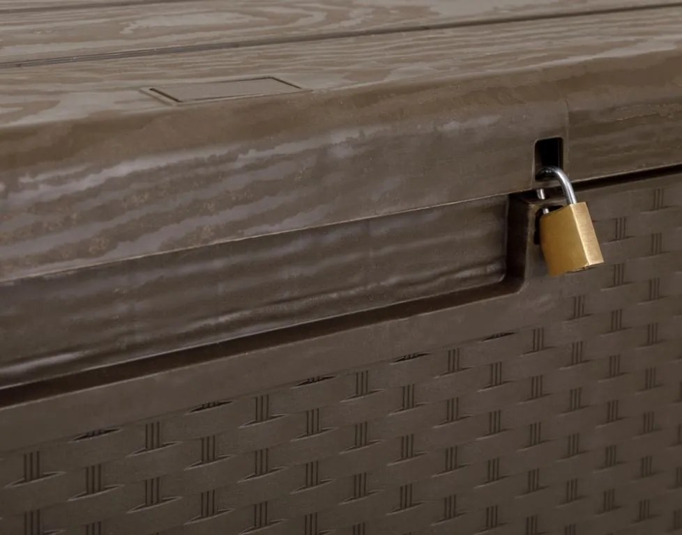 PORTOFINO Kerti műanyag láda 340 L barna