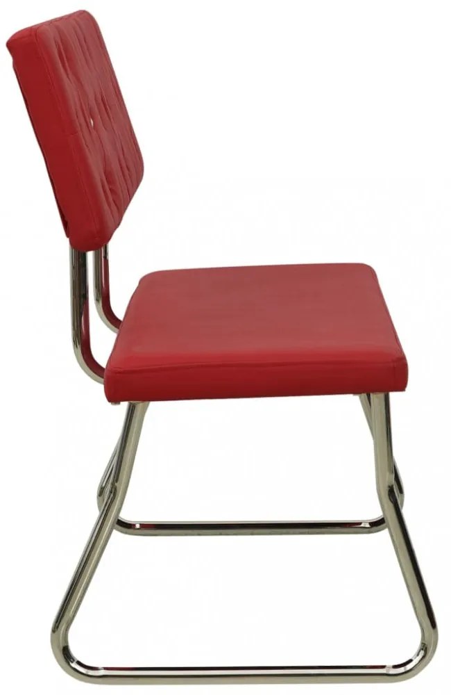 vörösbor színű műbőr pad 110 cm