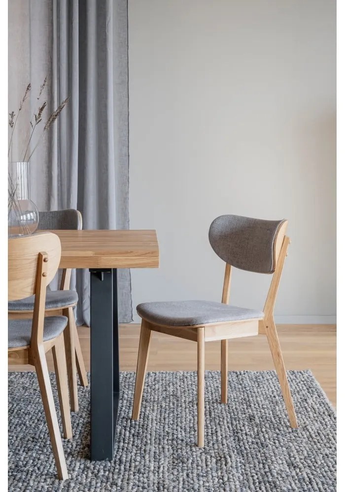 Szürke-natúr színű étkezőszék szett 2 db-os Kato - Rowico