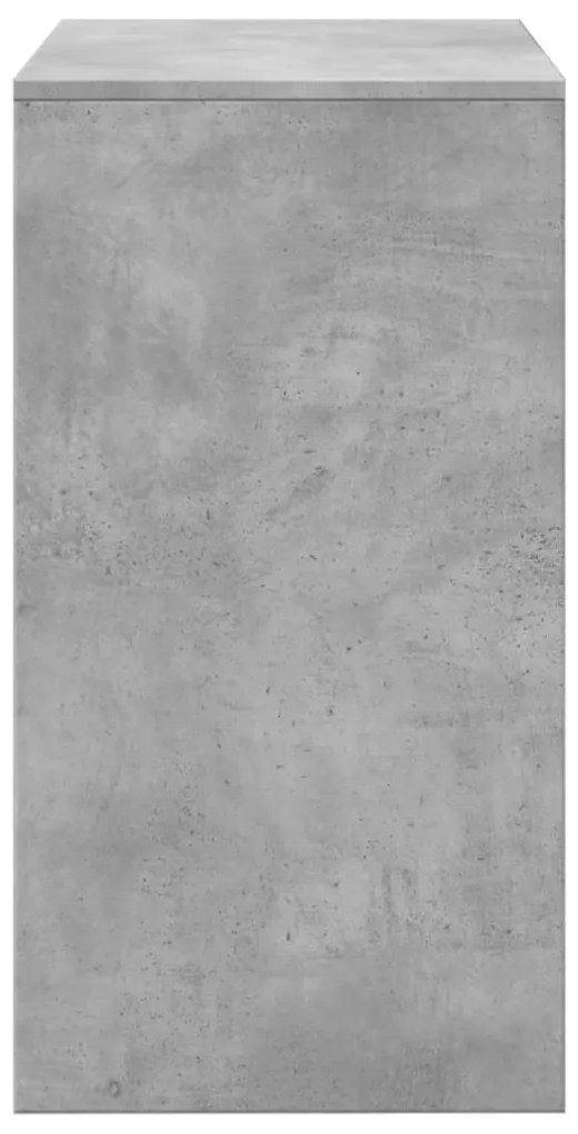 betonszürke fésülködőasztal és ülőke 60 x 40 x 113,5 cm
