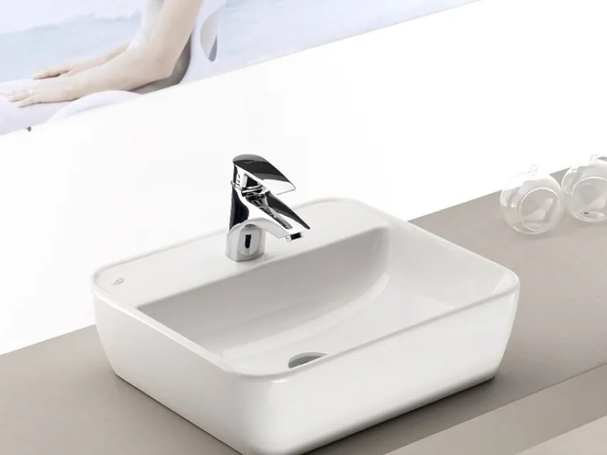 CeraStyle ONE - PULTRA ültethető - Top Counter - porcelán mosdó - - csaplyukas - 46 x 42 cm