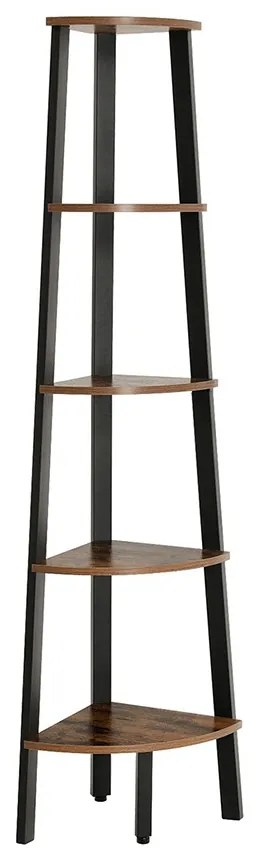 Sarokpolc, fekete 37.2x37.2x159cm
