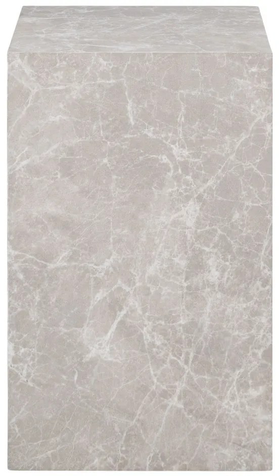 Prague dohányzóasztal márványhatású, bézs, 30x30x50 cm