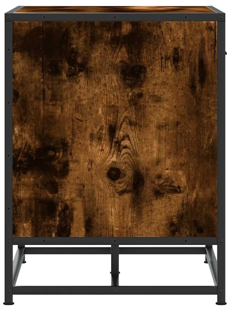 cipőpad füstölt tölgy 60x40x53,5 cm fából és fémből készült