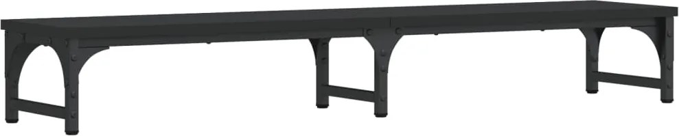 vidaXL fekete szerelt fa monitorállvány 105 x 23 x 15,5 cm