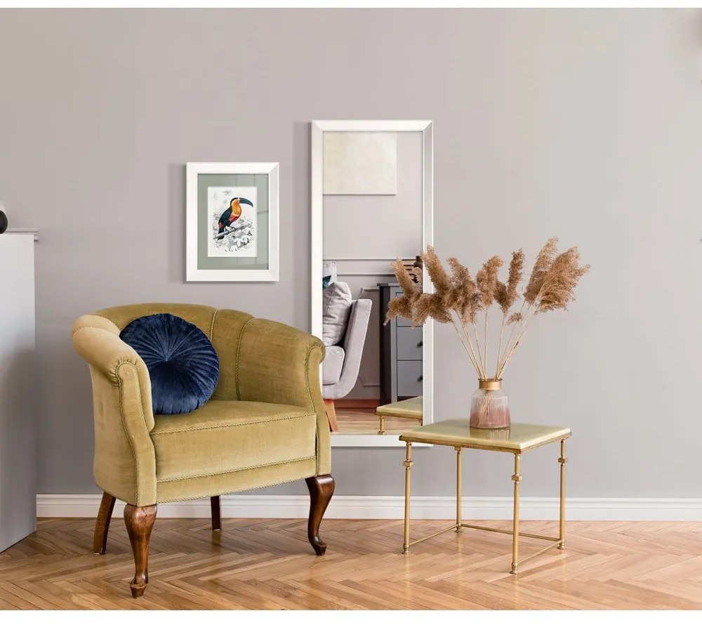 Parisienne fali tükör fehér keretben, 47 x 147 cm - Styler