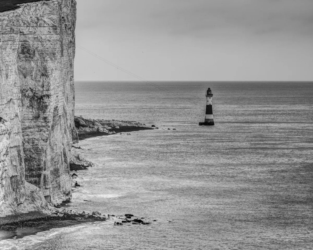 Poszter 50x40cm Beachy Head és világítótorony, Assaf Frank