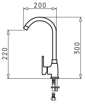 Pyramis 90913801 - BELLO króm mosogató csaptelep