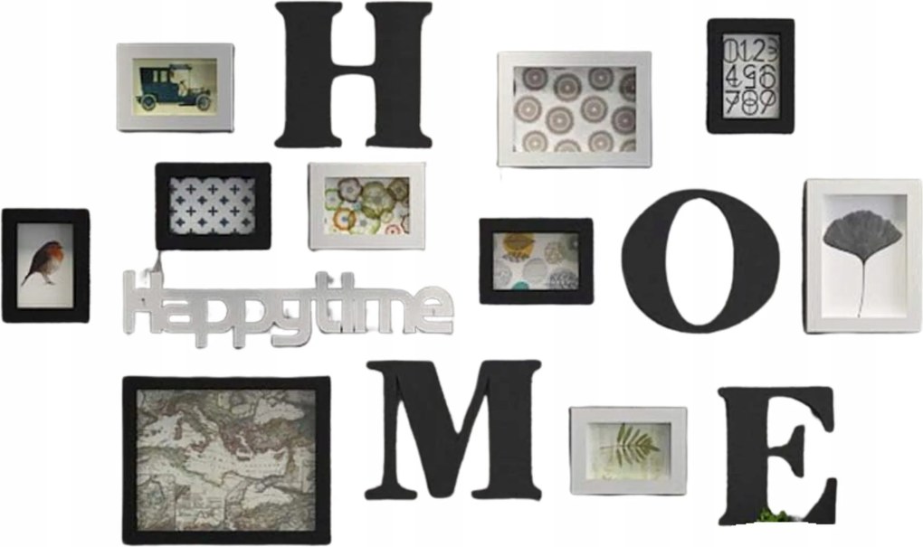 Képkeret MIX Nagy Multi Fotó 10 Kép Kollázs Fali Loft Keret