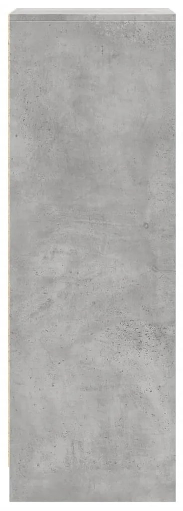 betonszürke szerelt fa LED-es tálalószekrény 42,5 x 34 x 100 cm