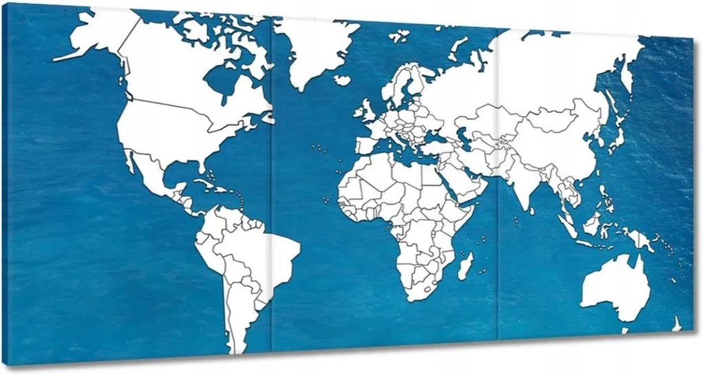 Festmények 120x60 Világtérkép