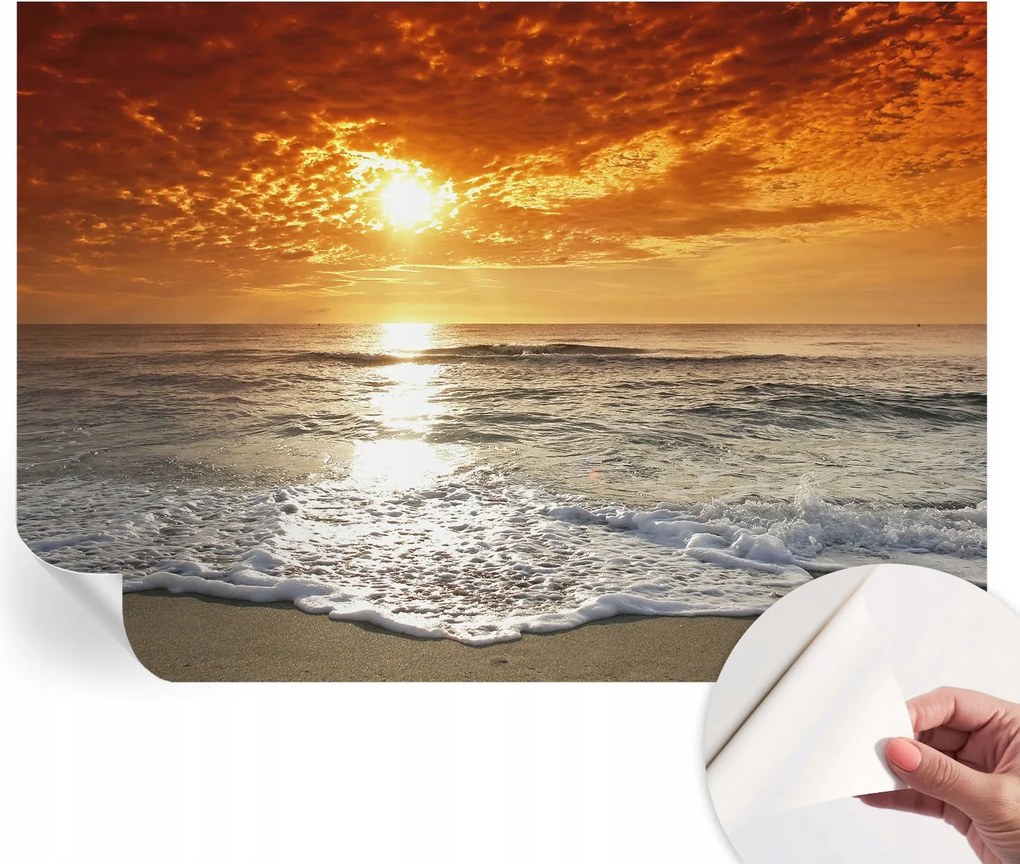 Design fali fotótapéta Öntapadós Óceán hullámok 312x219 cm