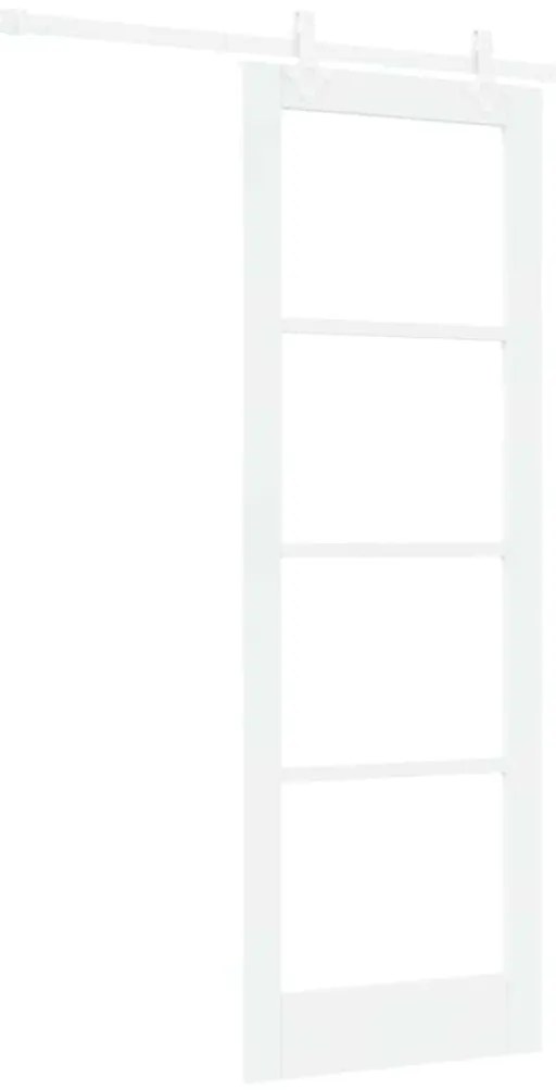 Csúszóajtó Fehér 73.5 x 211 cm Fa és fém
