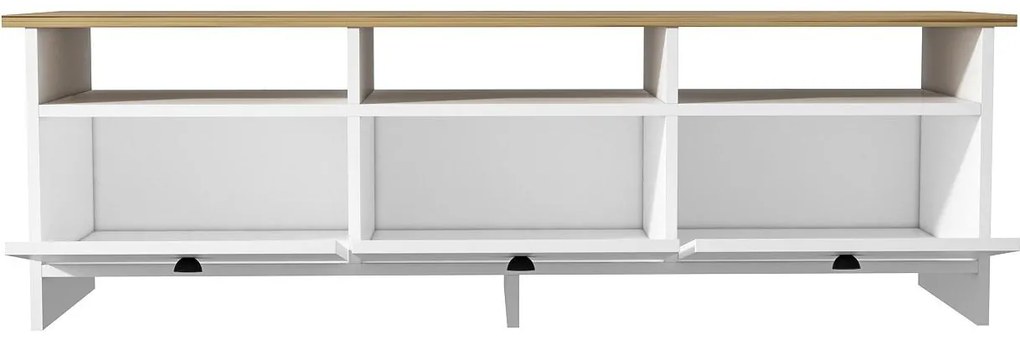 TV asztal/szekrény Ottawa (fehér + zafír tölgy). 1088863