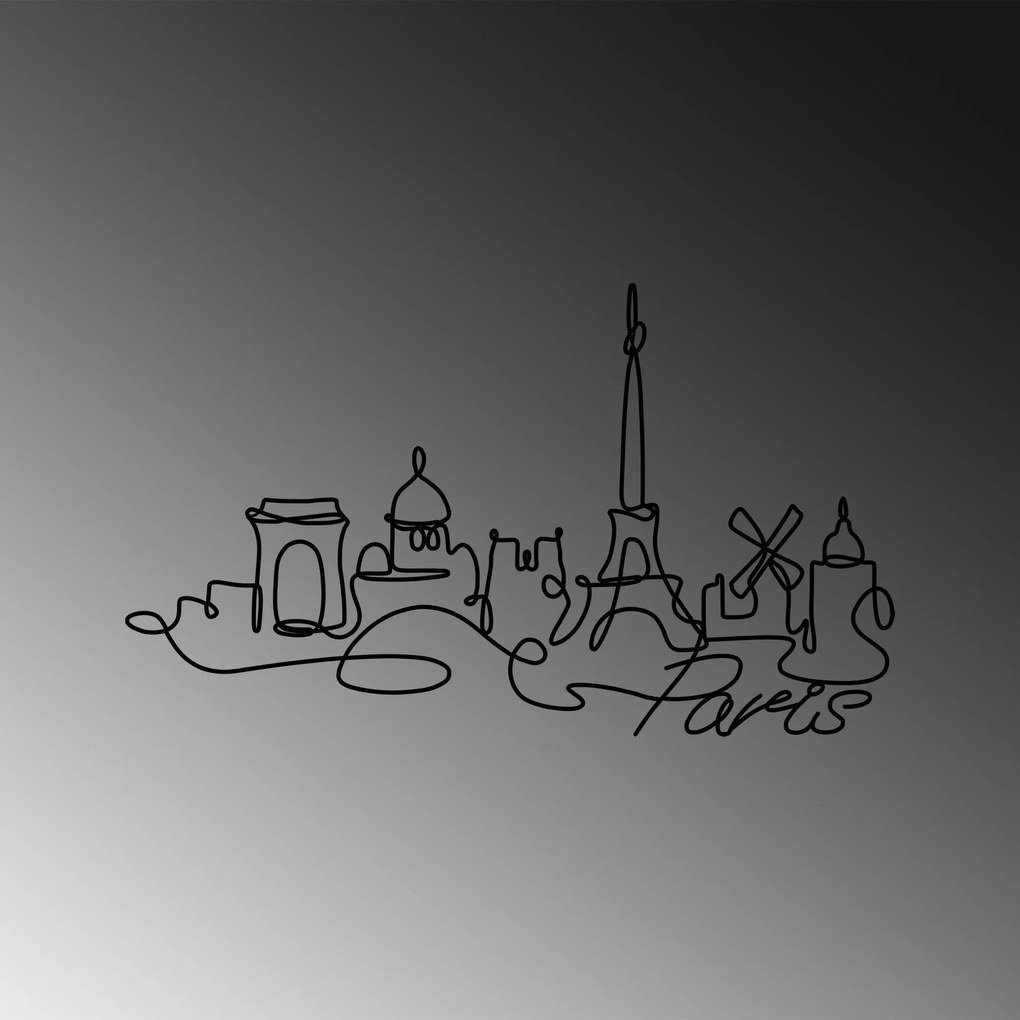 Fém fali dekoráció, Paris
