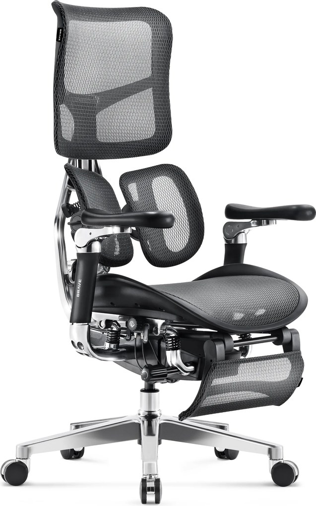 Prémium ergonomikus irodai szék lábtartóval fekete Premium Normal Size: Diablo V-Kinetic