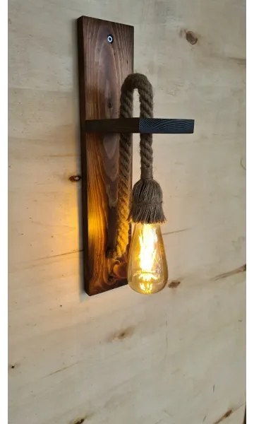 AHSAP fali lámpa 1xE27/40W/230V fenyő/dió