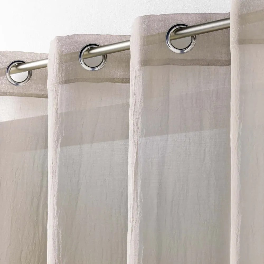 Barna átlátszó függöny 140x280 cm Telma – douceur d'intérieur