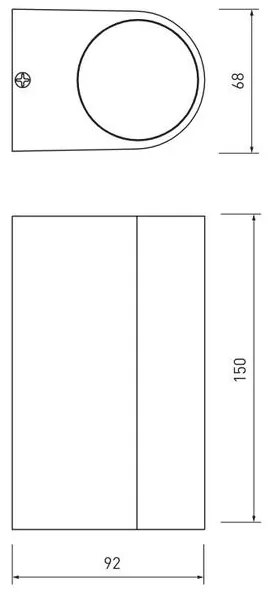 Lámpa Fali lámpa TIAGO 2irányú, GU10, MAX. 2x35W, IP54, AC220-240V, 50/60Hz, fekete